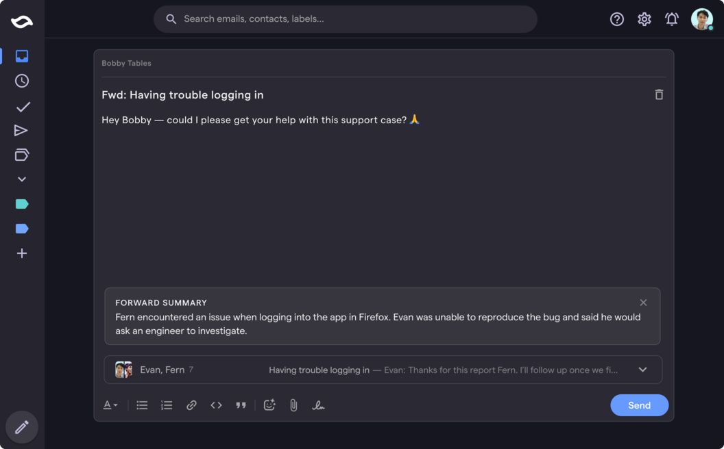 AI-generated forward summary